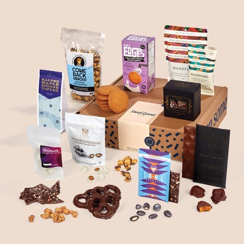 gift basket featuring david chow chocolate