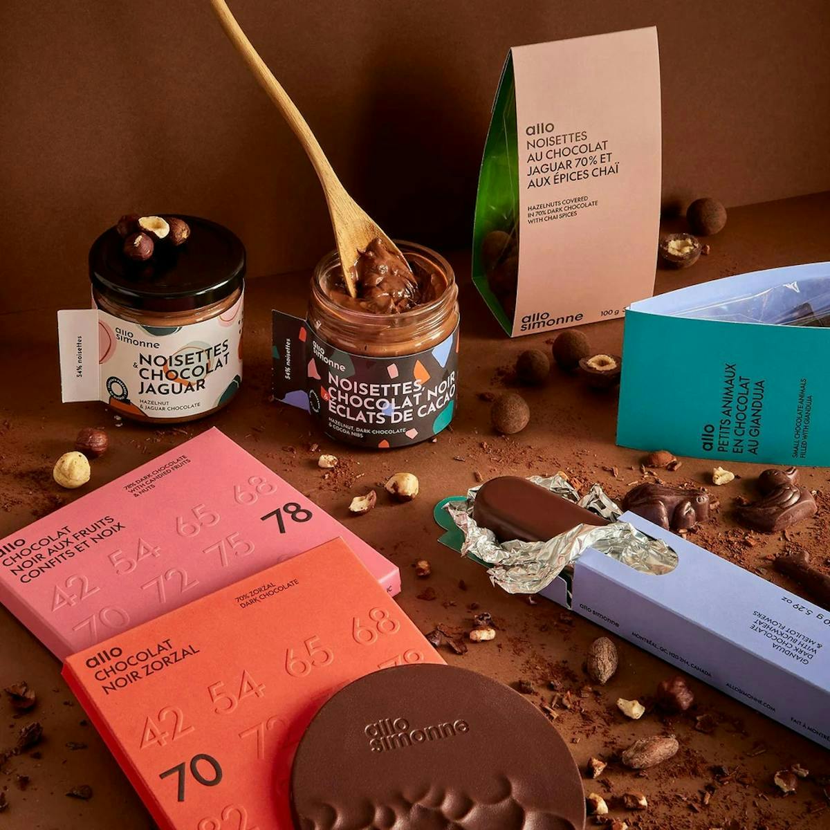 Avanaa products including spreads and chocolates